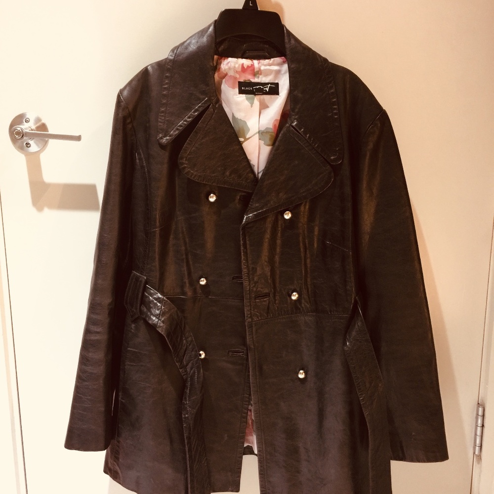 Black Rivet Leather Jacket sz XL